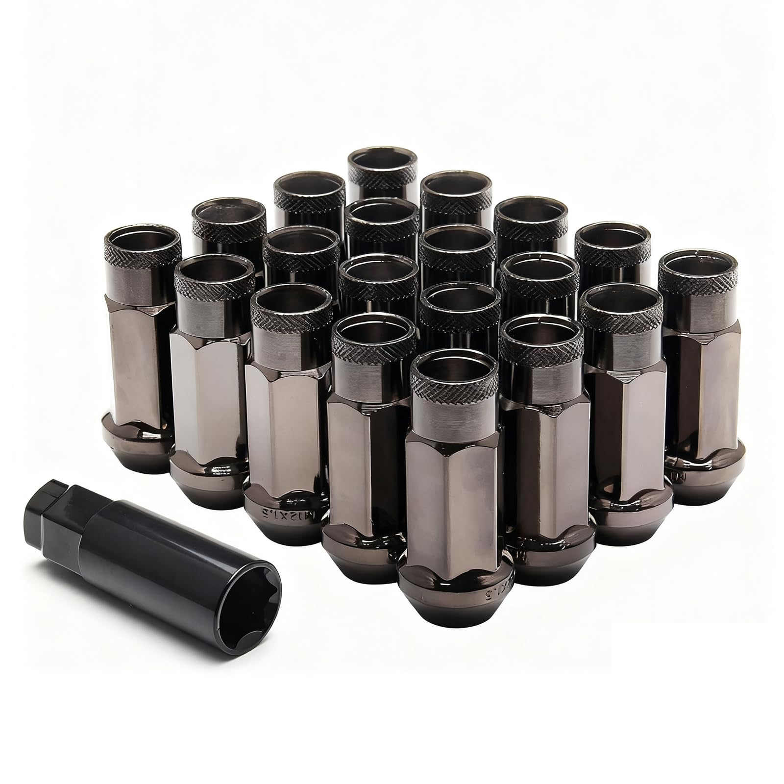 

BTtime Steel Wheel Nuts Through Racing Nuts Steel Wheel Lock Nuts Chrome Vanadium M12