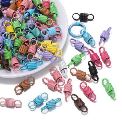 10 Stück/Los Federverschlüsse Kordel-Quetsch-Endkappen Verschlussverbinder Für DIY Lederarmband Halskette Schmuckherstellung Zubehör