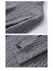 Men's Thickened High Neck Cable Knit Cashmere Sweater - Loose Fit Casual Autumn/Winter Top