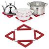 Silicone Trivet Mat Stainless Steel Hot Pot Holder NonSlip Coasters Heat Insulation Bowl Mats Foldable Table Pad Tableware Placemat for Hot Pans Bowls