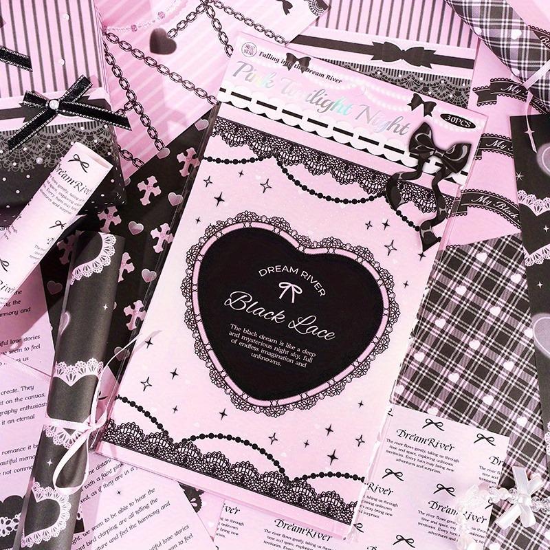 30pcs Sweet Lace Design Scrapbooking Paper Set, Paper Material for Journaling, Crafting and Decorations