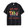 Red Hot Silly Peppers Lustiges Meme T-Shirt Unisex Damen Vintage Gothic Metal Rock Kurzarm-T-Shirt Herren Lässige Übergroße T-Shirts