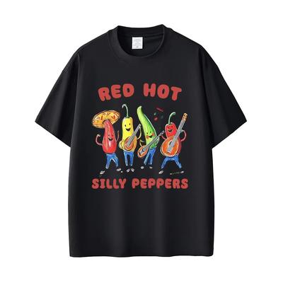 Red Hot Silly Peppers Funny Meme T Shirt Unisex Women Vintage Gothic Metal Rock Short Sleeve Tshirt Male Casual Oversized Tshirts