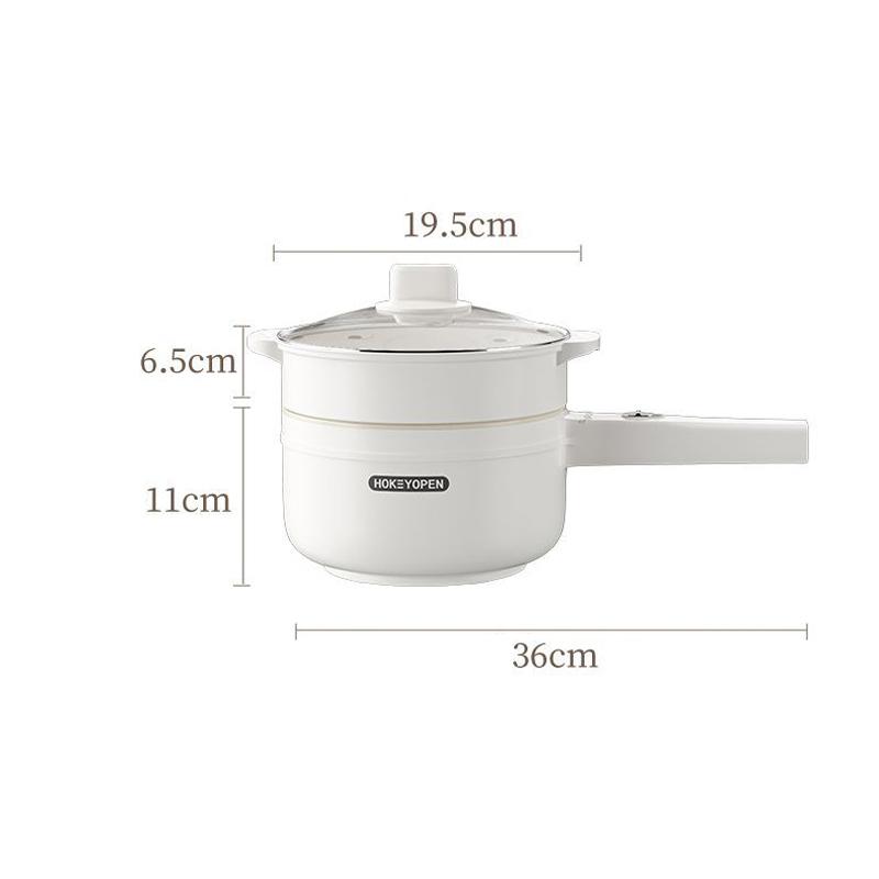 Multifunktionaler elektrischer Kochtopf, 2 l, Keramik-Innentopf mit Dampfgarer für Babynahrung, Milch