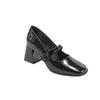 Mrs. Daisy~! New Square Head French Patent Leather One-word Buckle Thick Heel Mary Jane Shoes Girls High Heel Single Shoes
