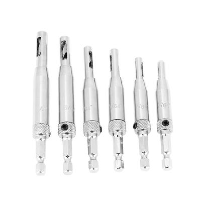 6pcs Self Centering Hinge Cabinet Door Wood Drill Bit Set 564 764 964 1164 1364 14