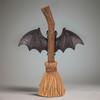 1PC Hot Selling Halloween Brooms, Bat Resin Ornaments, Home Desktop Holiday Props Decorative Decorations and Small Ornaments