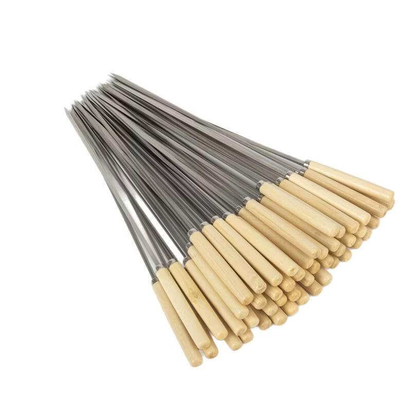 

SMVP Wooden Handle Stainless Steel BBQ Flat Skewers (2-Pack)