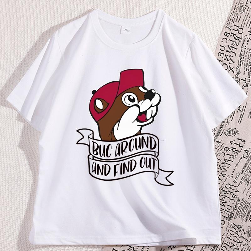 Funny Buc Around And Find Out Tshirt For Unisex Unisex Casual Shortsleeve T Shirt Round Neck Printed Tshirt Animal Clothes