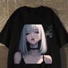 2026 New Korean Trend Anime Girl Printed Mens and Womens Short Sleeve Loose Large Size Crew Neck TShirt