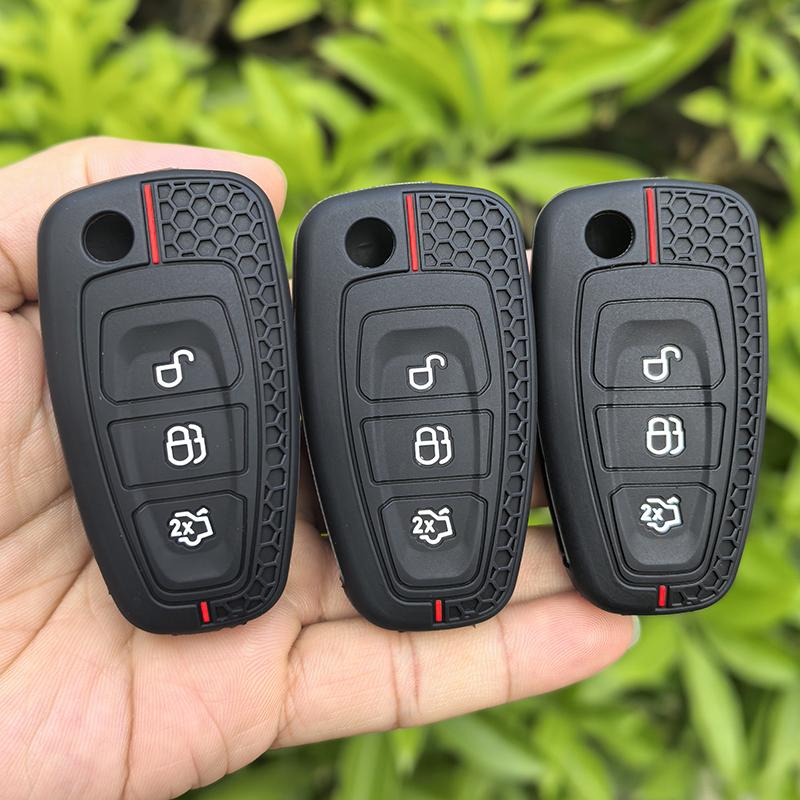 Silicone Car Remote Key Cover Case For Ford Ranger C-Max S-Max Focus Mk3 Galaxy Mondeo Transit Tourneo Custom