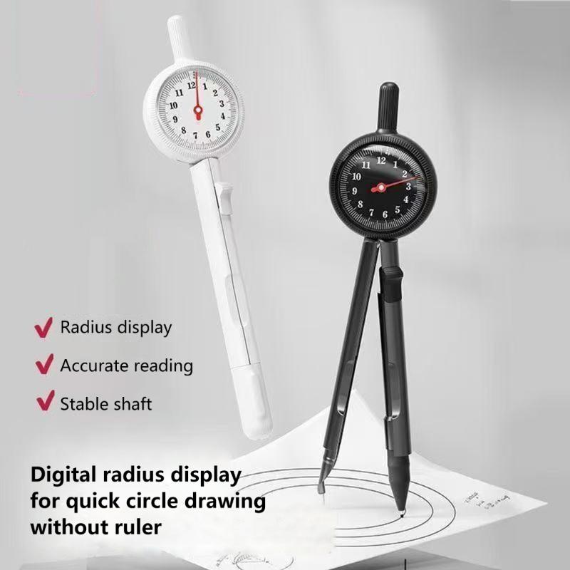 Ergonomic Plastic Measuring Compass Featuring 30cm Extended Reach Suitable For Art Drawing And Math Study Applications