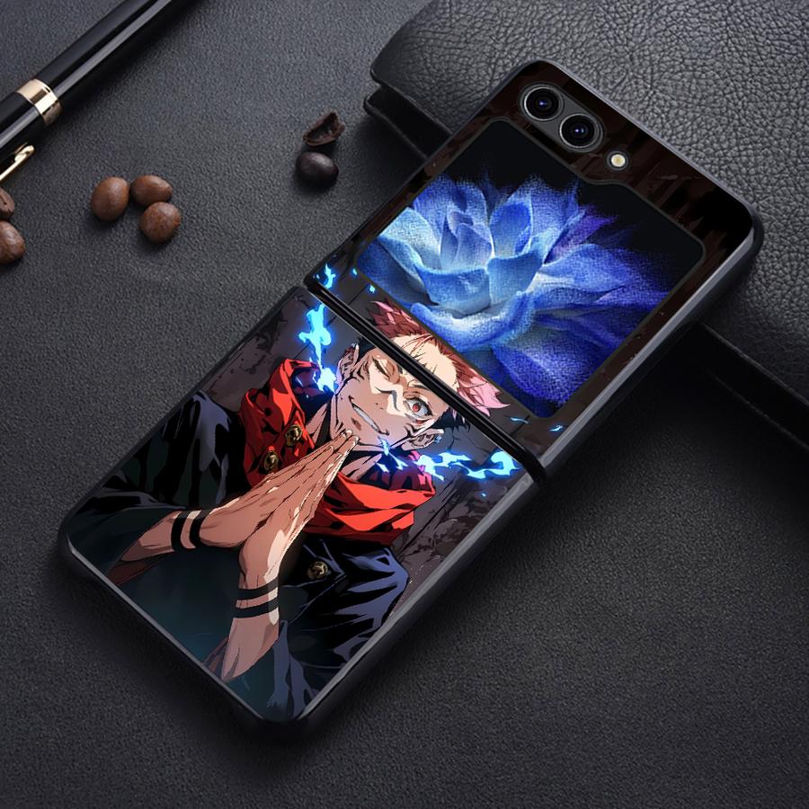 

Чехол для Samsung Galaxy Z Flip 7 6 5 4 3 Flip5 Flip6 Flip3 Flip7 FE Flip4 Задняя крышка телефона Funda Аниме S-Сукуна Galaxy Z Flip