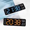 Multifunctional Rectangular Electronic Alarm Clock with Large Display - Wall-Mountable/Desktop Stand