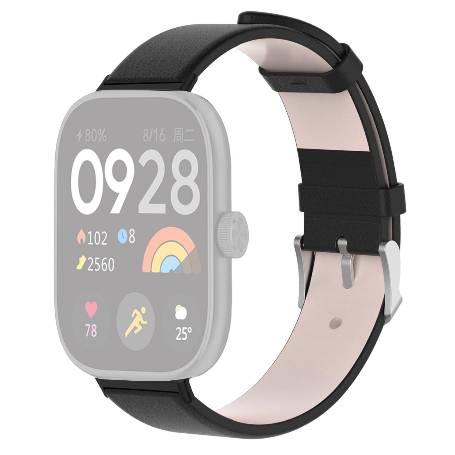 

Для Xiaomi Smart Band 9 Pro/8 Pro/Redmi Watch 4/Watch 5/Watch 5 eSIM Запасной кожаный регулируемый ремешок для часов Black