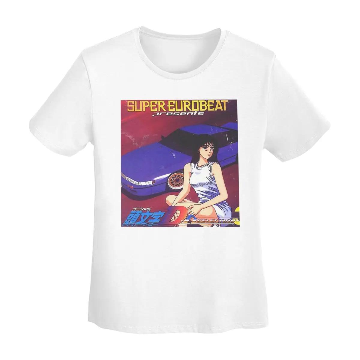 

Initial D Mako Super Eurobeat Anim TShirt Women Short Sleeve T Shirts Crew Neck Clothes Cotton Summer Tees Streetwear S