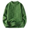 Mens Winter Warm Knit Sweater Loose Fit Round Neck Pullover Wool Blend Casual Streetwear