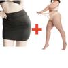 2PCS/SET Women High Waist Pencil Mini Skirts+Stockings Dress Set,Sexy Casual Wrap Hips Black Short Skirt and Pantyhose