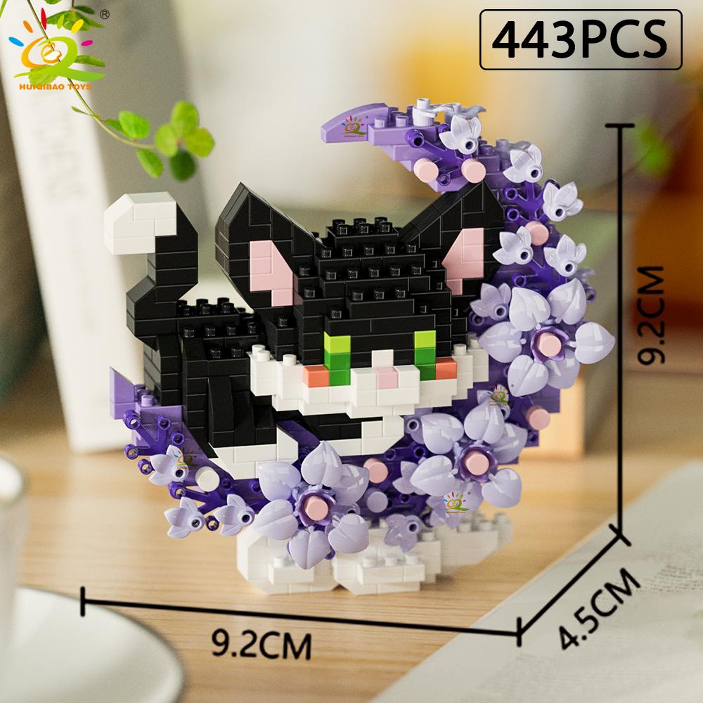 MOC Flower Animal Micro Building Block Mini 3D Diamond Model Brick DIY Construction Toy for Children Desk Decoration