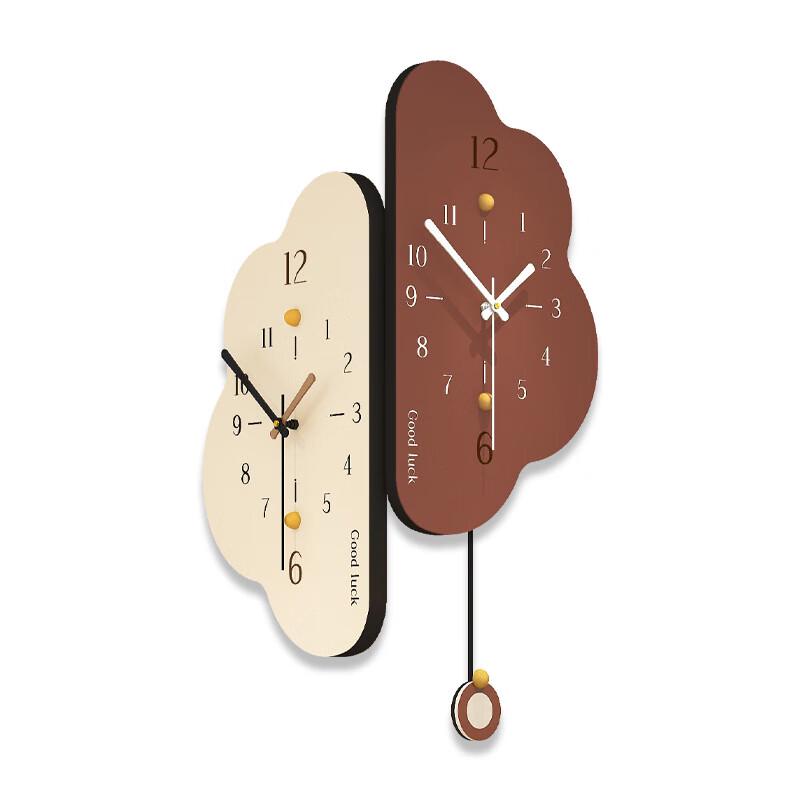 Двусторонние угловые настенные часы Jiujiuda в кремовом стиле