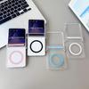 Transparent Frosted Magnetic Wireless Charging Hinged Phone Case For For Samsung Z Flip 7 5G Ultra Thin Shockproof Protection Cover
