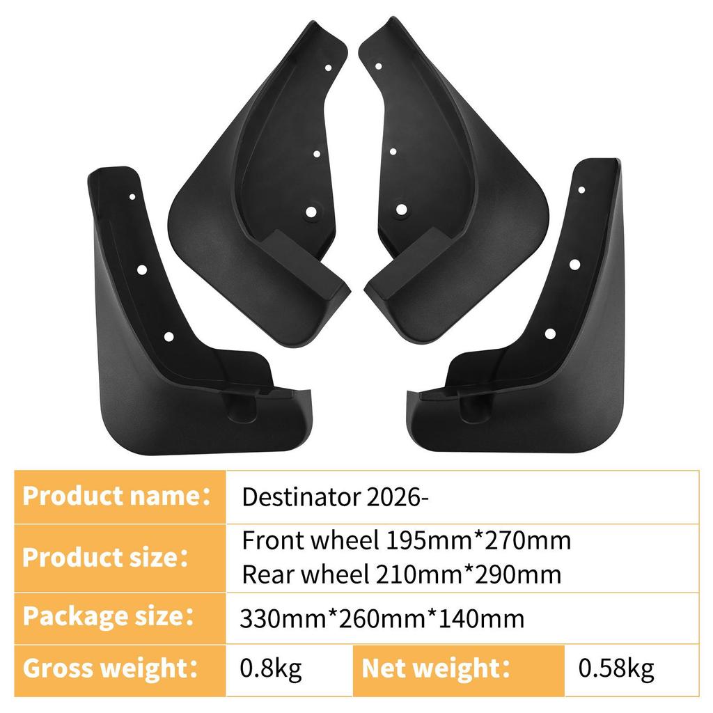 Mitsubishi Destinator 2026 Tire Mudguards - Modified Car Accessories