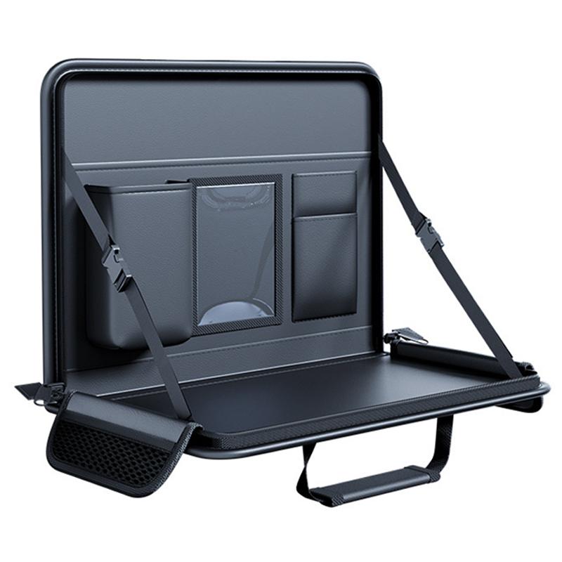 SEAMETAL Car Laptop Holder Leather Car Seat Back Hanging Notebook Table Portable Auto Computer Desk Dining Tablet Bracket Food Organizer
