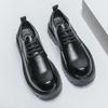 Patent Leather Men's Formal Shoes Comfortable Platform Luxury Genuine Leather New Elegant Man Wedding Social Derby Shoes