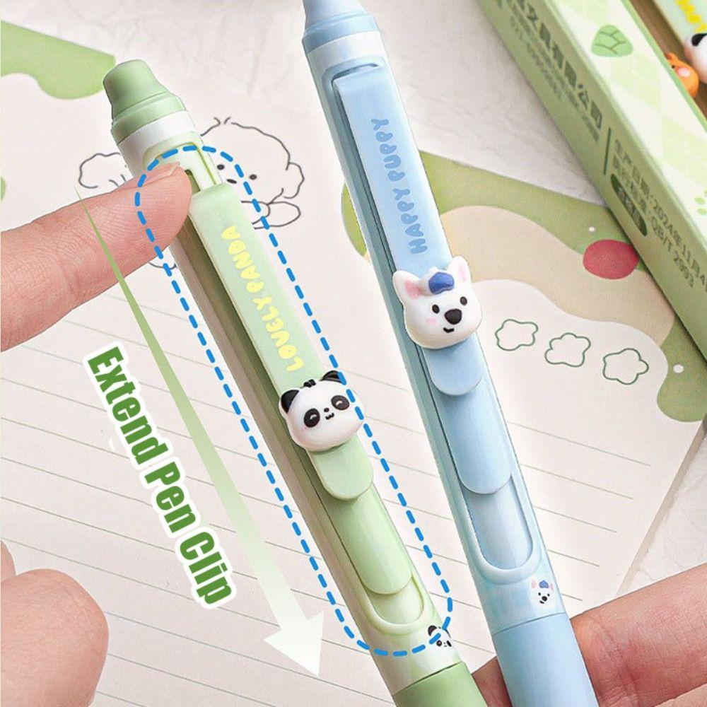 4PCS/Box Erasable Erasable Gel Pen Push Using Ballpoint Pen Neutral Pen  School Office