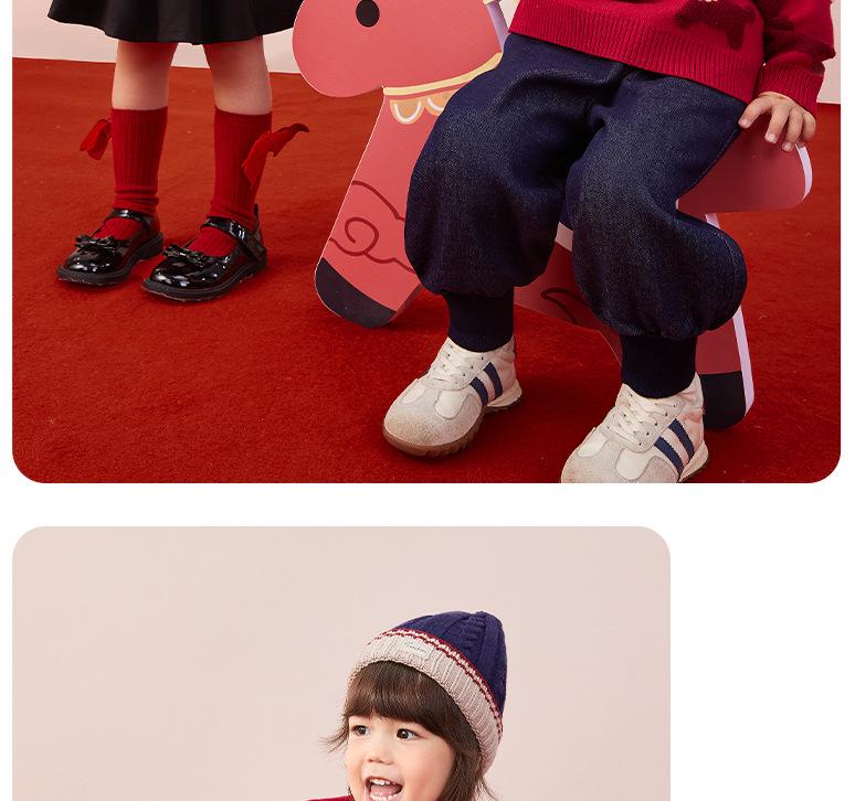 Antibacterial Temperature Lock Kids' Red Sweater - Autumn Pullover for Boys and Girls