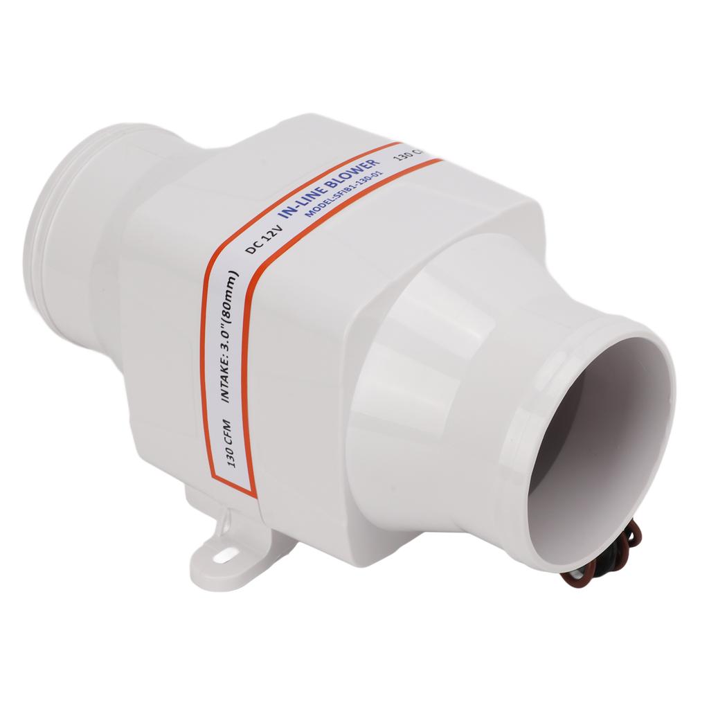 3 zoll 12V 130CFM In Linie Gebläse Elektrische Wasserdichte Marine Bilge Luft Gebläse mit 4 Klinge Fan für