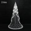 1PC Wedding Veil Lace Edge Long Luxurious Bridal Veil White Ivory Veil with Comb with Comb Cathedral Bride Accessories