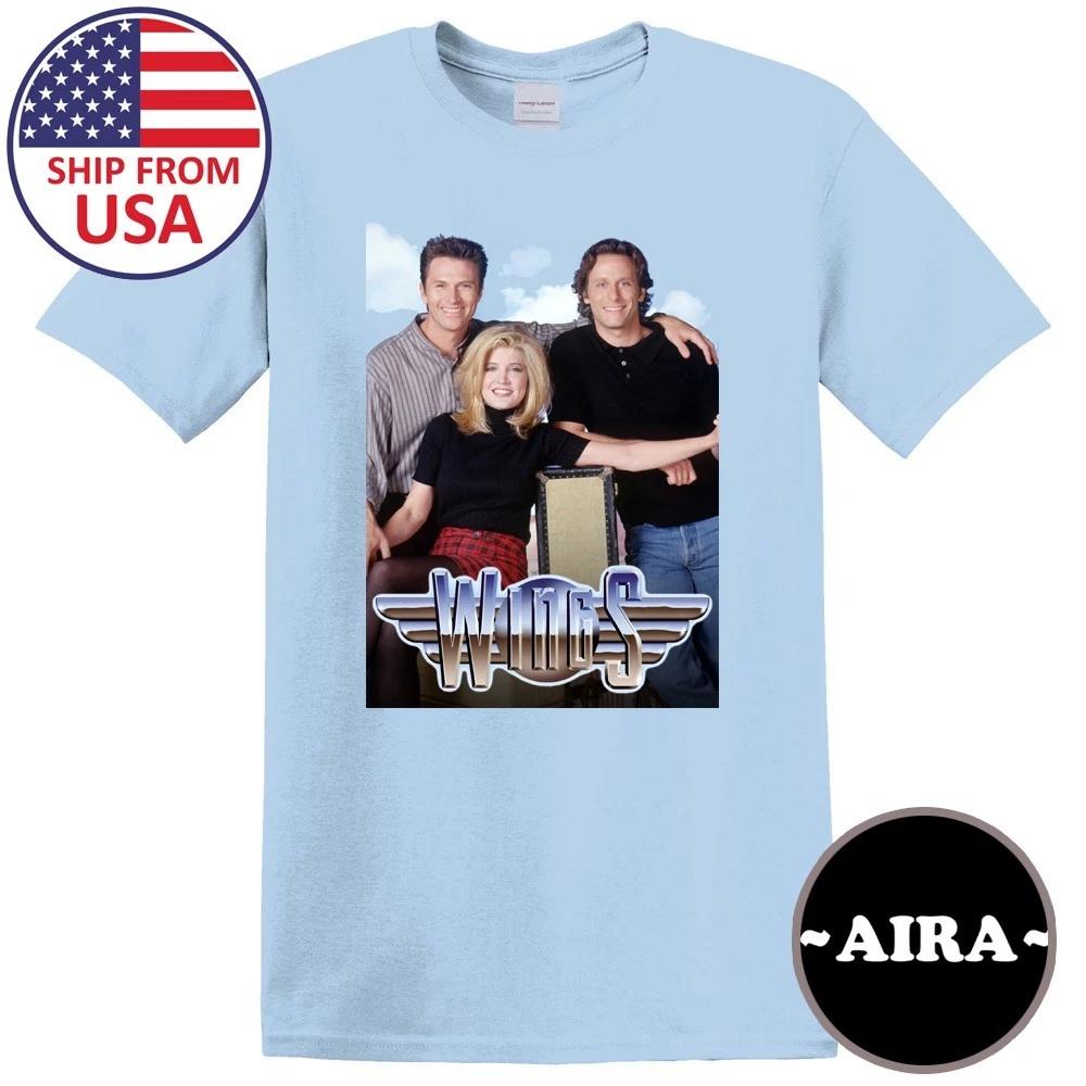 Wings Retro TV Show Movie Men s Light Blue Size S-5XL XL