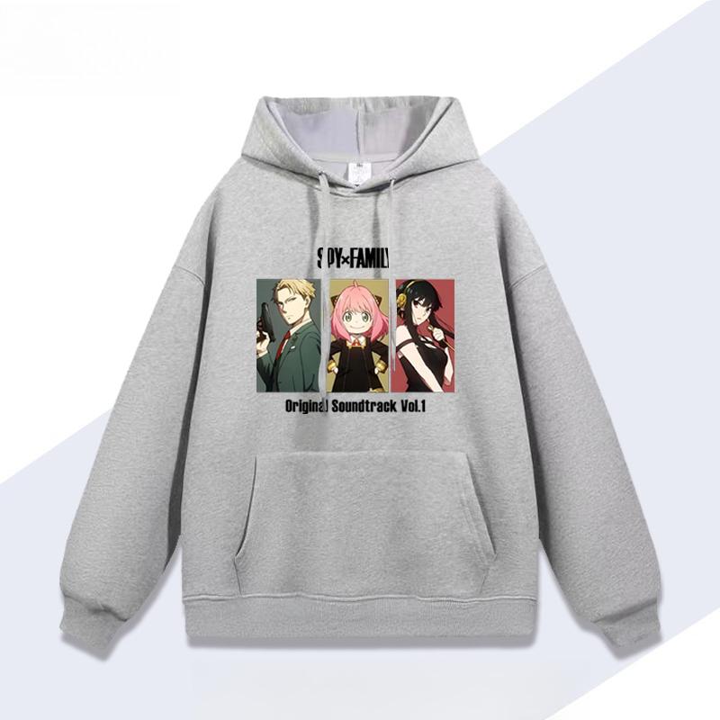 

Семья Шпиона Худи Aniayol с совместным брендингом для осени и зимы, мужская и женская одежда с принтами из чистого хлопка 3XL