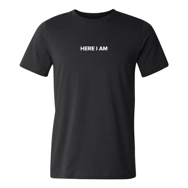 HERE I AM Freedom Charlie Kirk White Unisex T Shirt Tee Turning Point