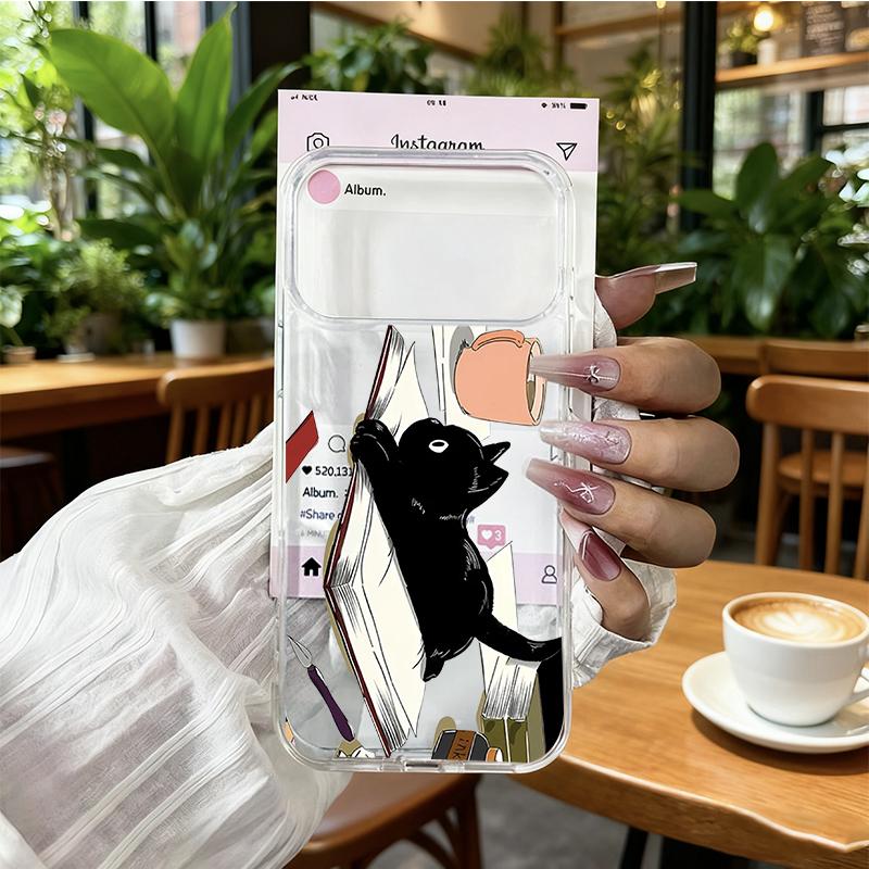 Retro Van Gogh Black Cat Phone Case For iPhone 17 Pro 17Pro Max 17 17Air Cute Animal Shockproof Clear Hard Back Covers Coque