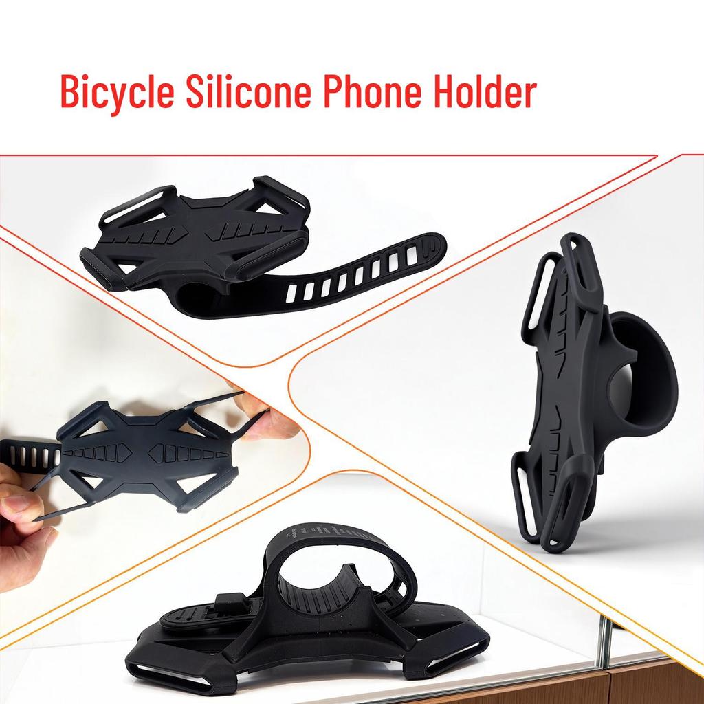 Universal Anti-Shake Silicone Bicycle Phone Holder - Cycling Accessory
