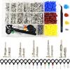 440Pcs Automotive Electrical Pin Connectors Kit 1.5/1.8/2.5/2.8Mm Pin Terminals Wire Connector P Wiring Harness Pin Kit Crimp Terminal P For 22-12