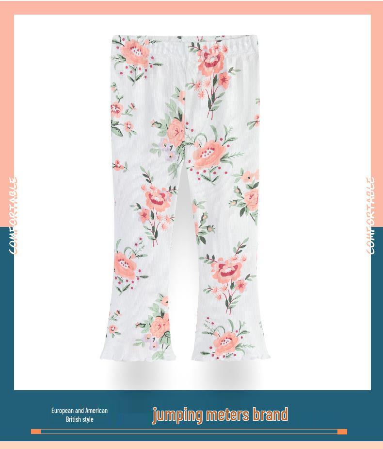 European & American Girls' Spring/Autumn Knit Bell Bottom Pants