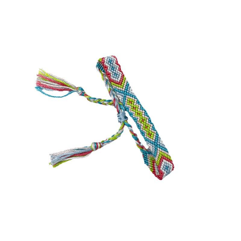 Braccialetto dell'amicizia ricamato in stile nepalese: Braccialetto Patchwork Tessuto per Uomo e Donna
