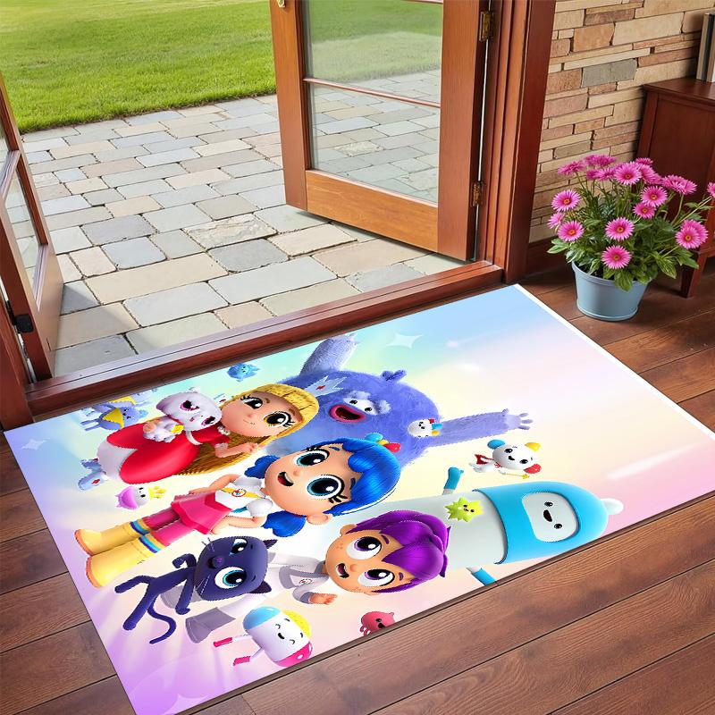 Anti‑Slip Crystal Velvet Floor Rug, True And The Rainbow Kingdom Design Carpet for Indoor Living Bedroom Home Decoration