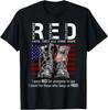R.E.D. Friday Militär Erinnert an jeden Einsatz Unisex-Erwachsene US-Flagge T-Shirt