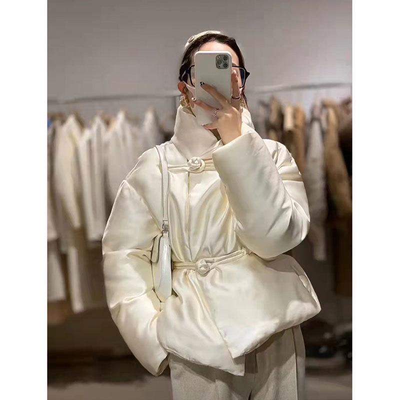 

Women s 2024 Elegant Chinese Style Down Jacket – High-End, Versatile, Warm White Duck Down for Winter Small