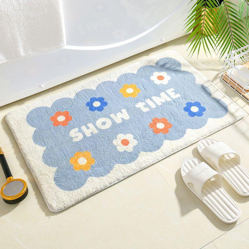 Bathroom Floor Mat Toilet Door Toilet Absorbent Foot Mat Non-slip Bedroom Bed Rug Entry Mat