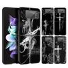 Cyber Sigil Kreuzlinie Harte PC Handyhülle Für Samsung Galaxy Z Flip 7 6 5 4 Schwarze Hülle Für Galaxy Z Flip 3 Faltbare Capas Taschen