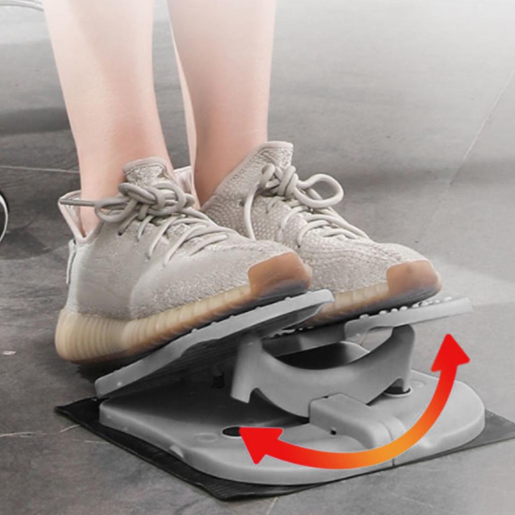 Foot Stepper Machine Reinforced Nylon Mini Stepper Trainer Quiet Folding Under Desk Leg Workout Trainer Grey Free Size