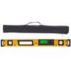 Magnetic Torpedo Level, 600mm, LED Backlit Screen Mechanical Bubble Vials Ruler for 0-360 Degree, Gravity Sensor Aluminum Alloy Leveler Tool w/