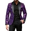 Mens Sequin Velvet Blazer Jacket Fashion Party Stage Performance Nightclub Suit Coat