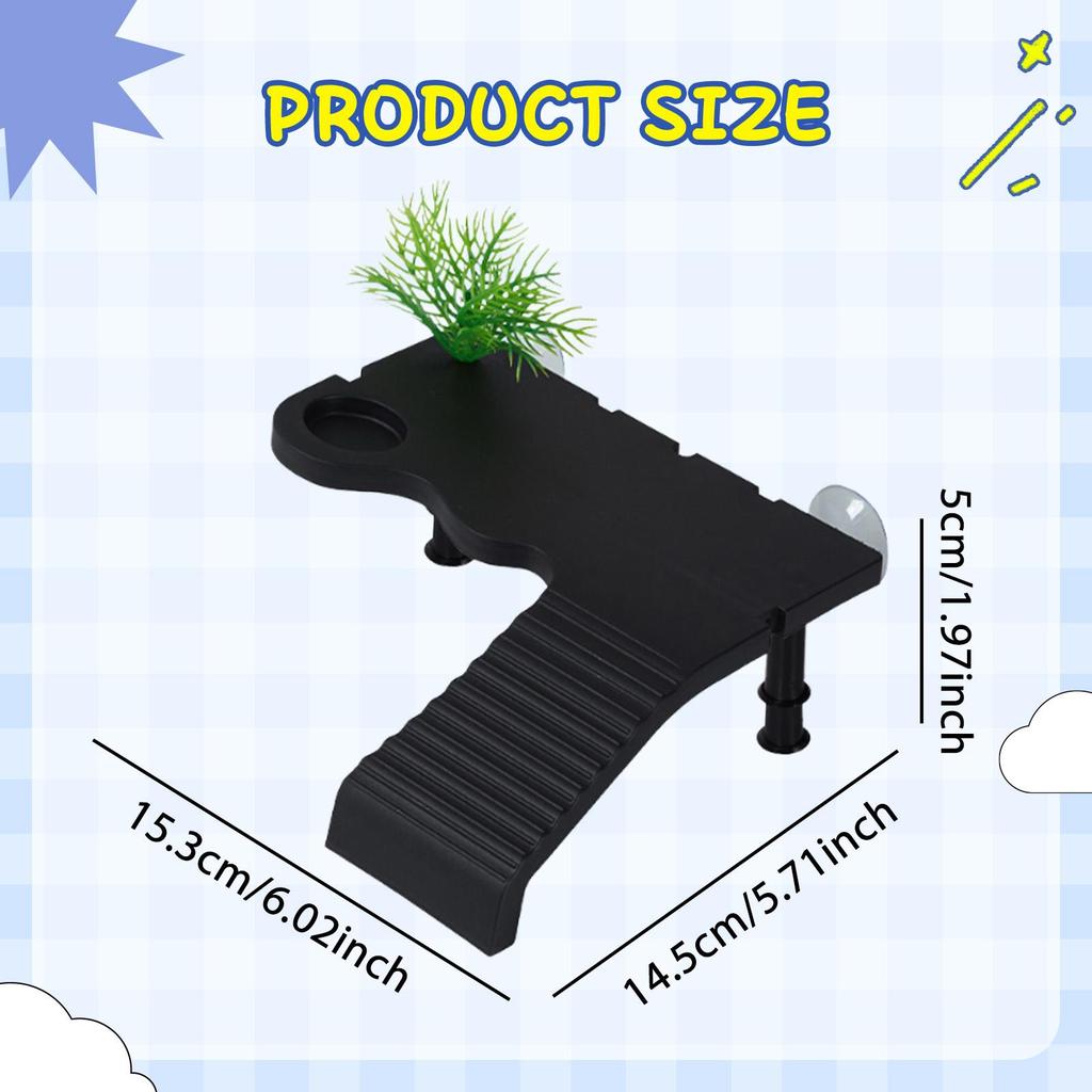 Turtle Tank Platform Decoration Climbing Ramp Floating Decor Turtle Terrace Shelter for Tortoises Newts Terrapins