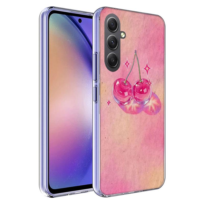 Cherry Bow Phone Case for Samsung A16 A26 A36 A56 A17 A37 A57 A07 A06 A02S A03 A04S A05S Galaxy Note 20 10 A50S A71 A51 A31 A30